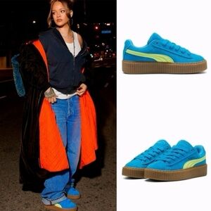 PUMA Rihanna Fenty x Creeper Phatty Speed Blue Sneakers Shoes*NEW